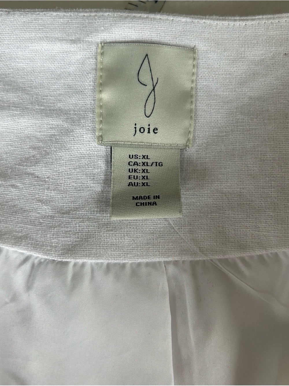 NWT Joie White Single-Button V-Neck Blazer. Linen/Viscose. Resort, Chic Size XL - Picture 7 of 12